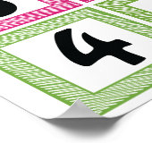 騒音Oメートルのクラスルーム管理先生の標識 ポスター (角)