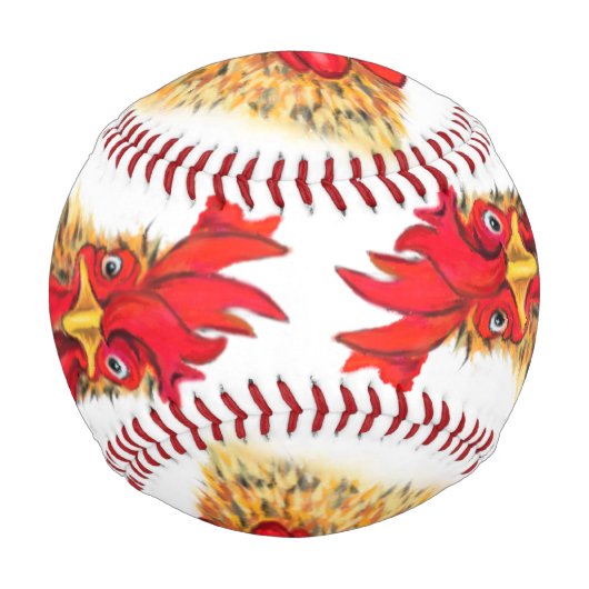 驚いたおもしろい好奇心旺盛な球根を持つ野球 野球ボール (正面)