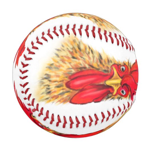 驚いたおもしろい好奇心旺盛な球根を持つ野球 野球ボール (正面左)