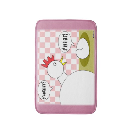 驚いたか？ バスマット (正面縦)