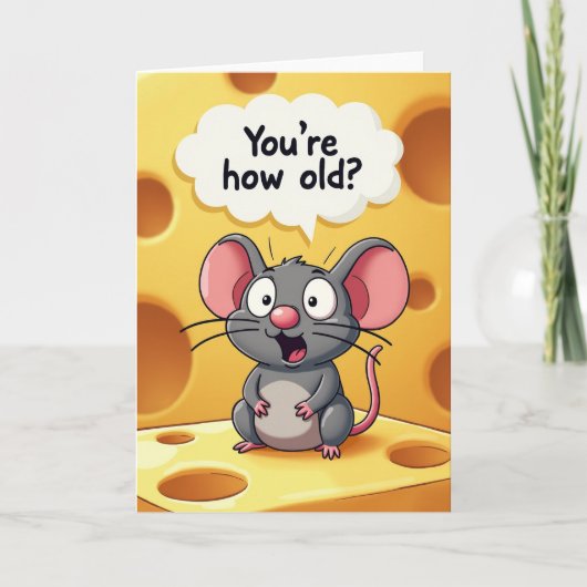 驚いたげっ歯類の誕生日カード カード (正面)