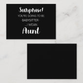 驚いたよバビーシッター叔母さんになるよ ノートカード (正面/裏面)