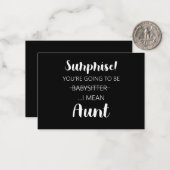 驚いたよバビーシッター叔母さんになるよ ノートカード (正面/裏面インサイチュ)