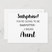 驚いたよバビーシッター叔母さんになるよ ポストカード (正面/裏面)