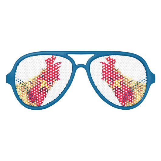 驚いたオードスターおもしろいサングラス アビエーターサングラス (正面)