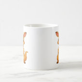 驚いたカンガルーと赤ちゃん - 両面マグカップ コーヒーマグカップ (中央)