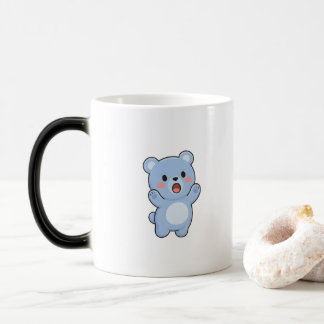 驚いたクマのミニマルかわいいスタイル モーフィングマグカップ
