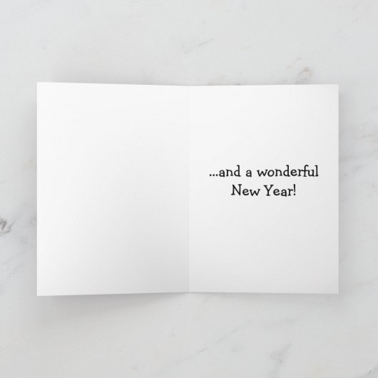 驚いたクリスマスカード シーズンカード (内部)