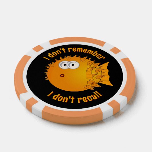 驚いたゴールデングローブフィッシュ – 私は覚えていない ポーカーチップ (シングル)