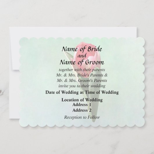 驚いたチューリ結婚ップ製品 招待状 (正面)