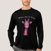 驚いたピンクのキリン トライブレンドTシャツ (正面)