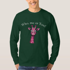 驚いたピンクのキリン Tシャツ