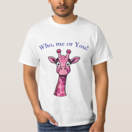 驚いたピンクのキリン Tシャツ