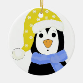 驚いたペンギン セラミックオーナメント