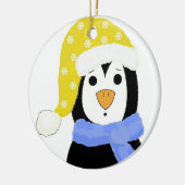 驚いたペンギン セラミックオーナメント (左)