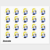 驚いたペンギン ラウンドシール (シート)