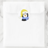 驚いたペンギン ラウンドシール (バッグ)