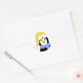 驚いたペンギン ラウンドシール (封筒)