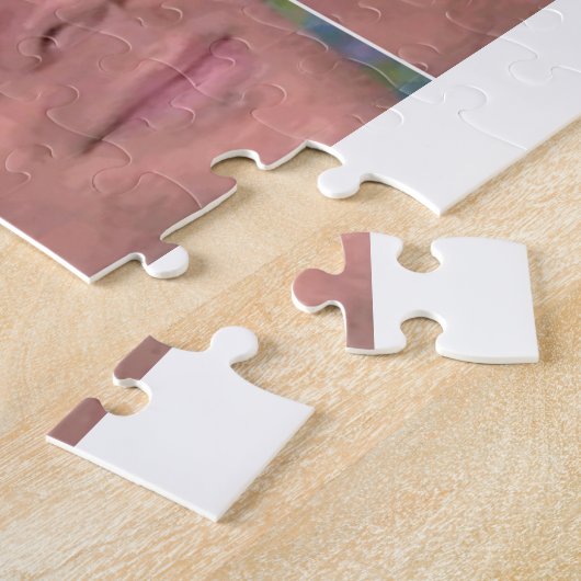 驚いたホワイトガイ点滅反応ミームつる植物 ジグソーパズル (側面)