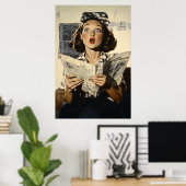 驚いた女読人新聞 ポスター (ホームオフィス)