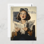 驚いた女読人新聞 ポストカード (正面/裏面)