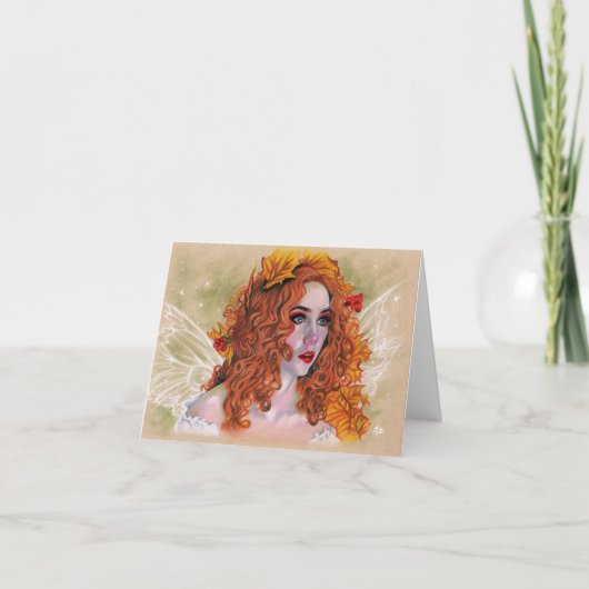 驚いた妖精のカード サンキューカード (正面)