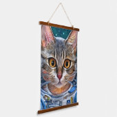 驚いた宇宙宇宙飛行士 吊り下げ型タペストリー (傾斜あり)