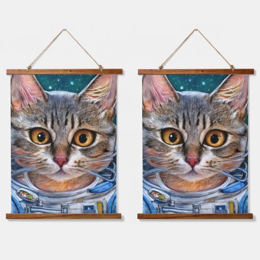 驚いた宇宙宇宙飛行士 吊り下げ型タペストリー (ダブル)