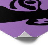 驚いた少年グラフィックアートのステンシルポスター ポスター (角)