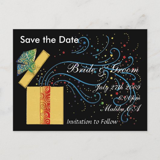 驚いた日を保存カスタマイズ- 案内ポストカード (正面)