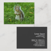 驚いた灰色リス、ビュートパーク、カーディフ 名刺 (正面/裏面)