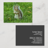 驚いた灰色リス、ビュートパーク、カーディフ 名刺 (正面/裏面)