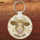 驚いた牛のキーチェーン キーホルダー (正面)