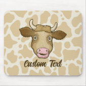 驚いた牛のマウスパッド マウスパッド (正面)