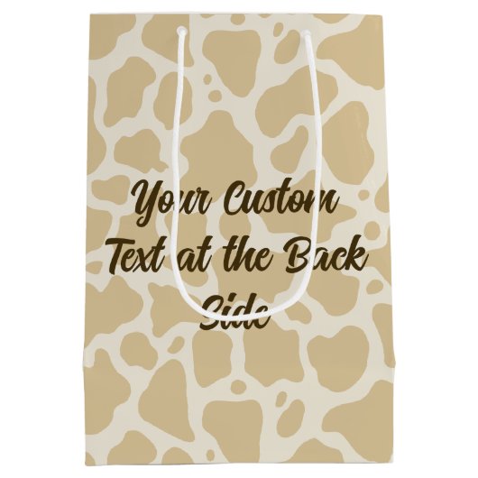 驚いた牛の抱き枕 ミディアムペーパーバッグ (裏面)