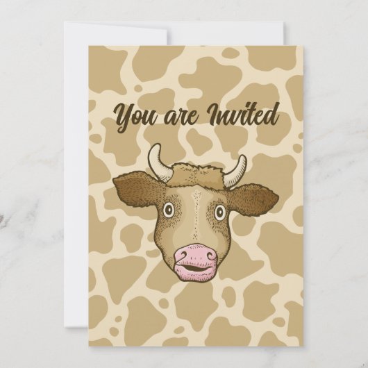驚いた牛の招待状 招待状 (裏面)