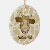 驚いた牛セラミックオーナメント セラミックオーナメント (右)