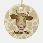 驚いた牛セラミックオーナメント セラミックオーナメント (正面)