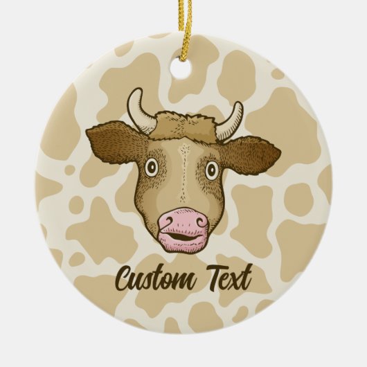 驚いた牛セラミックオーナメント セラミックオーナメント (正面)