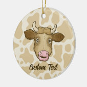 驚いた牛セラミックオーナメント セラミックオーナメント (左)