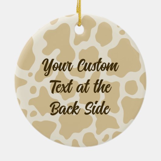 驚いた牛セラミックオーナメント セラミックオーナメント (裏面)