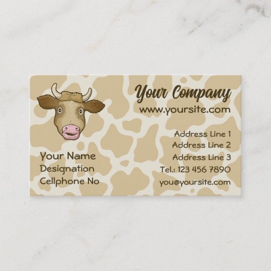 驚いた牛名刺 名刺 (正面)