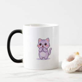 驚いた猫のかわいいキャラクター モーフィングマグカップ
