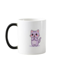 驚いた猫のかわいいキャラクター