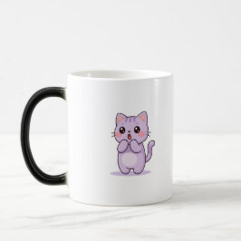 驚いた猫のかわいいキャラクター モーフィングマグカップ