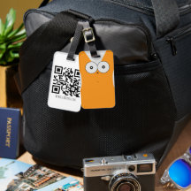 驚いた猫の荷物タグQRコード