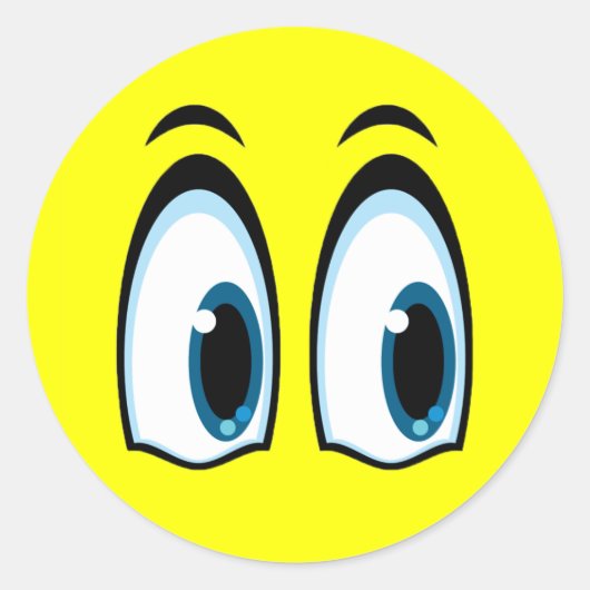 驚いた目 ラウンドシール (正面)