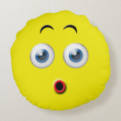 驚いた絵文字 ラウンドクッション (裏面)