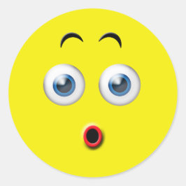 驚いた絵文字 ラウンドシール