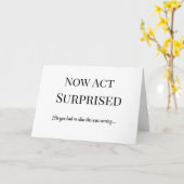 驚いた花嫁の申し出おもしろいのように行動する カード (黄色い花)